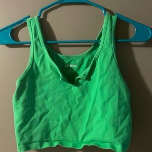 Green cropped/ tube top